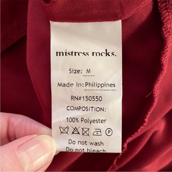 NEW House of CB Mistress Rocks Ruby Crystallised Hanky Hem Dress Medium - Picture 15 of 17